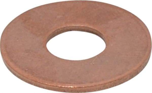 Value Collection - 3/8" Screw, Copper Standard Flat Washer - 0.395" ID x 1" OD, 0.064" Thick, Plain Finish - Makers Industrial Supply