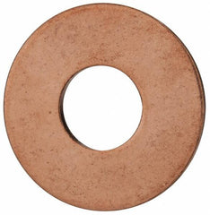 Value Collection - 1/2" Screw, Copper Standard Flat Washer - 0.563" ID x 1-3/8" OD, 0.081" Thick, Plain Finish - Makers Industrial Supply