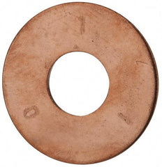 Value Collection - 5/8" Screw, Copper Standard Flat Washer - 0.688" ID x 1-3/4" OD, 0.102" Thick, Plain Finish - Makers Industrial Supply