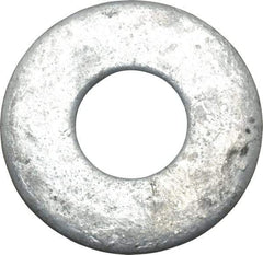 Value Collection - 1" Screw, Steel USS Flat Washer - 1-1/16" ID x 2-1/2" OD, 11/64" Thick, Galvanized Finish - Makers Industrial Supply