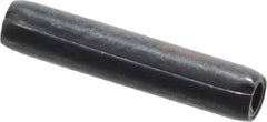 Made in USA - 3/32" Diam x 1/2" Long Coiled Spring Pin - Grade 1070-1090 Alloy Steel, Black Oxide Finish - Makers Industrial Supply