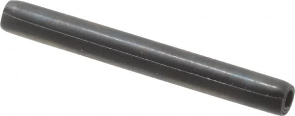 Made in USA - 3/32" Diam x 7/8" Long Coiled Spring Pin - Grade 1070-1090 Alloy Steel, Black Oxide Finish - Makers Industrial Supply