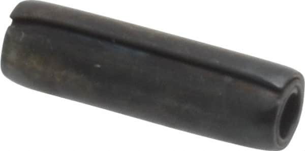 Made in USA - 1/8" Diam x 7/16" Long Coiled Spring Pin - Grade 1070-1090 Alloy Steel, Black Oxide Finish - Makers Industrial Supply