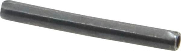 Made in USA - 1/8" Diam x 1-1/8" Long Coiled Spring Pin - Grade 1070-1090 Alloy Steel, Black Oxide Finish - Makers Industrial Supply