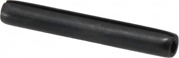 Made in USA - 3/16" Diam x 1-3/8" Long Coiled Spring Pin - Grade 1070-1090 Alloy Steel, Black Oxide Finish - Makers Industrial Supply