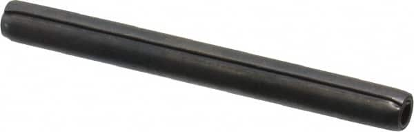 Made in USA - 3/16" Diam x 2" Long Coiled Spring Pin - Grade 1070-1090 Alloy Steel, Black Oxide Finish - Makers Industrial Supply