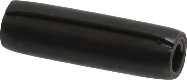 Made in USA - 7/32" Diam x 3/4" Long Coiled Spring Pin - Grade 1070-1090 Alloy Steel, Black Oxide Finish - Makers Industrial Supply