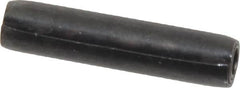 Made in USA - 7/32" Diam x 1" Long Coiled Spring Pin - Grade 1070-1090 Alloy Steel, Black Oxide Finish - Makers Industrial Supply