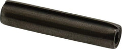 Made in USA - 5/16" Diam x 1-1/2" Long Coiled Spring Pin - Grade 1070-1090 Alloy Steel, Black Oxide Finish - Makers Industrial Supply