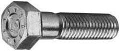 Value Collection - 1-1/8 - 7 UNC, 4-1/2" Length Under Head Hex Head Cap Screw - Partially Threaded, Grade L9 Alloy Steel, Zinc Yellow Dichromate Finish, 1-11/16" Hex - Makers Industrial Supply