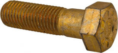 Hex Head Cap Screw: 1-8 x 3-1/2″, Grade L9 Steel, Zinc Yellow Dichromate Finish Partially Threaded