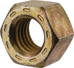 Made in USA - 9/16-12 UNC Steel Right Hand Hex Nut - 7/8" Across Flats, 31/64" High, Zinc Yellow Dichromate Cad & Waxed Finish - Makers Industrial Supply