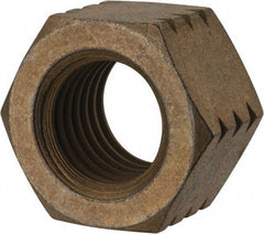 Value Collection - 1-8 UNC Steel Right Hand Hex Nut - 1-1/2" Across Flats, 55/64" High, Zinc Yellow Dichromate Cad & Waxed Finish - Makers Industrial Supply