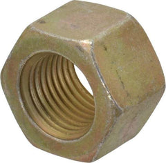 Value Collection - 1/2-20 UNF Steel Right Hand Hex Nut - 3/4" Across Flats, 1/2" High, Zinc Yellow Dichromate Cad & Waxed Finish - Makers Industrial Supply