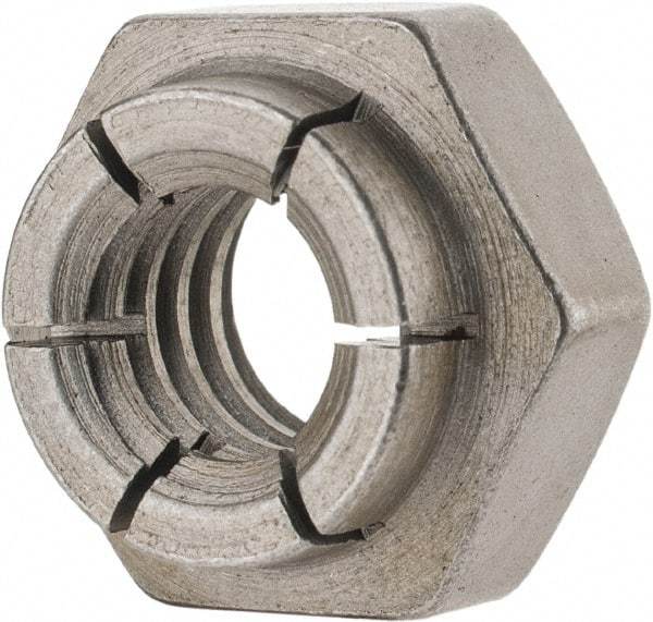 Flex-Loc - 5/16-18 UNC Grade 2 Heavy Hex Lock Nut with Expanding Flex Top - Uncoated, Meets Military Specifications - Makers Industrial Supply