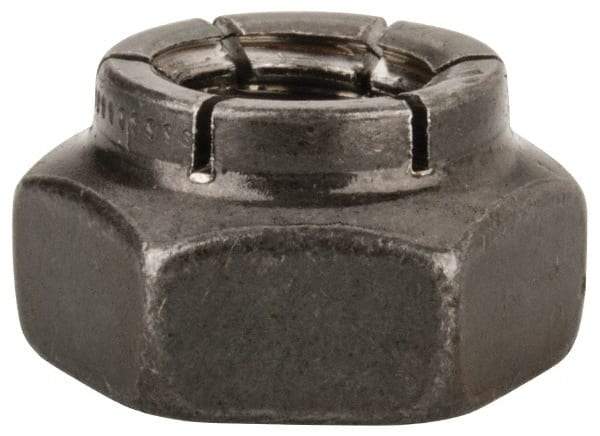 Flex-Loc - 3/8-16 UNC Grade 2 Heavy Hex Lock Nut with Expanding Flex Top - Uncoated, Meets Military Specifications - Makers Industrial Supply