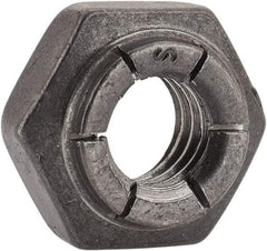 Flex-Loc - 5/16-18 UNC Grade 2 Heavy Hex Lock Nut with Expanding Flex Top - 17/64" High, Uncoated, Meets Military Specifications - Makers Industrial Supply