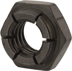 Flex-Loc - 3/8-16 UNC Grade 2 Heavy Hex Lock Nut with Expanding Flex Top - 9/32" High, Uncoated, Meets Military Specifications - Makers Industrial Supply