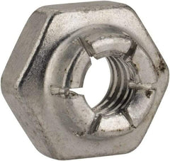 Flex-Loc - #10-24 UNJC Grade 2 Hex Lock Nut with Expanding Flex Top - Cadmium-Plated Finish, Meets Military Specifications - Makers Industrial Supply