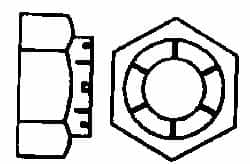 Flex-Loc - #2-56 UNJC Grade 2 Hex Lock Nut with Expanding Flex Top - Cadmium-Plated Finish, Meets Military Specifications - Makers Industrial Supply