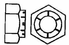 Flex-Loc - #2-56 UNJC Grade 2 Hex Lock Nut with Expanding Flex Top - Cadmium-Plated Finish, Meets Military Specifications - Makers Industrial Supply