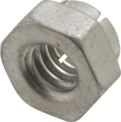 Flex-Loc - 1/4-20 UNC Grade 2 Hex Lock Nut with Expanding Flex Top - 19/64" High, Cadmium-Plated Finish, Meets Military Specifications - Makers Industrial Supply