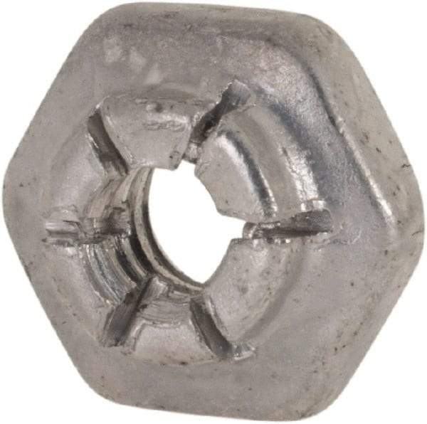 Flex-Loc - #6-32 UNJC Grade 2 Hex Lock Nut with Expanding Flex Top - 5/16" Width Across Flats, 9/64" High, Cadmium-Plated Finish, Meets Military Specifications - Makers Industrial Supply