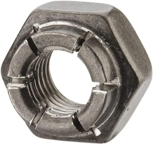 Flex-Loc - 1/4-28 UNJF 18-8 Hex Lock Nut with Expanding Flex Top - Uncoated, Meets Military Specifications - Makers Industrial Supply