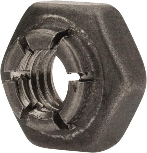 Flex-Loc - #10-32 UNJF 18-8 Hex Lock Nut with Expanding Flex Top - 3/16" High, Uncoated, Meets Military Specifications - Makers Industrial Supply