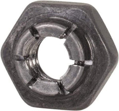 Flex-Loc - #10-24 UNJC 18-8 Hex Lock Nut with Expanding Flex Top - 3/16" High, Uncoated, Meets Military Specifications - Makers Industrial Supply