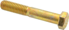 Value Collection - 1/2-13 UNC, 3" Length Under Head Hex Head Cap Screw - Partially Threaded, Grade 8 Alloy Steel, Zinc-Plated Finish, 3/4" Hex - Makers Industrial Supply