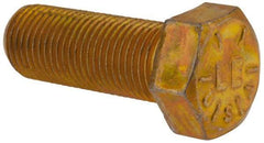 Value Collection - 9/16-18 UNF, 1-1/2" Length Under Head Hex Head Cap Screw - Fully Threaded, Grade 8 Alloy Steel, Zinc-Plated Finish, 13/16" Hex - Makers Industrial Supply