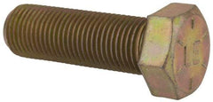 Value Collection - 9/16-18 UNF, 1-3/4" Length Under Head Hex Head Cap Screw - Fully Threaded, Grade 8 Alloy Steel, Zinc-Plated Finish, 13/16" Hex - Makers Industrial Supply