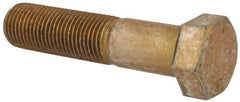 Value Collection - 9/16-18 UNF, 2-1/2" Length Under Head Hex Head Cap Screw - Partially Threaded, Grade 8 Alloy Steel, Zinc-Plated Finish, 13/16" Hex - Makers Industrial Supply