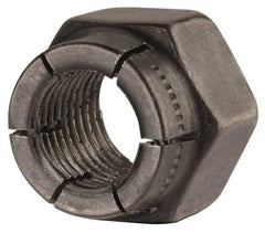 Flex-Loc - 3/8-24 UNJF Grade 2 Hex Lock Nut with Expanding Flex Top - Uncoated, Meets Military Specifications - Makers Industrial Supply