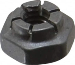 Flex-Loc - #8-32 UNJC Grade 2 Hex Lock Nut with Expanding Flex Top - 3/16" High, Uncoated, Meets Military Specifications - Makers Industrial Supply