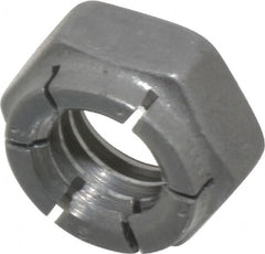 Flex-Loc - 3/8-16 UNC Grade 2 Hex Lock Nut with Expanding Flex Top - 9/32" High, Uncoated, Meets Military Specifications - Makers Industrial Supply