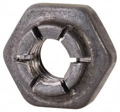 Flex-Loc - #10-32 UNJF Grade 2 Hex Lock Nut with Expanding Flex Top - 3/16" High, Uncoated, Meets Military Specifications - Makers Industrial Supply