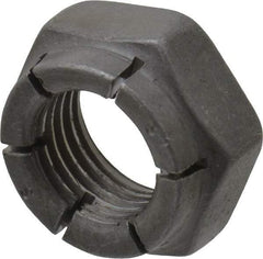 Flex-Loc - 3/8-24 UNJF Grade 2 Hex Lock Nut with Expanding Flex Top - 9/32" High, Uncoated, Meets Military Specifications - Makers Industrial Supply