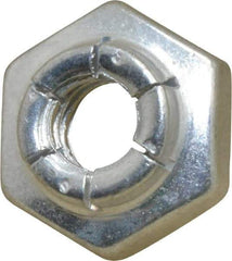 Flex-Loc - 1/4-20 UNC Grade 2 Heavy Hex Lock Nut with Expanding Flex Top - 7/32" High, Cadmium-Plated Finish, Meets Military Specifications - Makers Industrial Supply