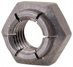 Flex-Loc - 3/8-16 UNC 18-8 Heavy Hex Lock Nut with Expanding Flex Top - Uncoated, Meets Military Specifications - Makers Industrial Supply