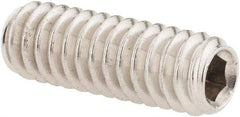 Value Collection - 1/4-20 UNC, 3/4" OAL, Cup Point Set Screw - Grade 316 Stainless Steel, 1/8" Key - Makers Industrial Supply