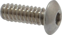 Value Collection - #4-40 UNC Hex Socket Drive, Button Screw - Grade 18-8 Stainless Steel, Uncoated, Fully Threaded, 5/16" Length Under Head - Makers Industrial Supply