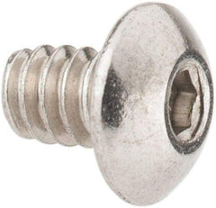 Value Collection - #6-32 UNC Hex Socket Drive, Button Screw - Grade 18-8 Stainless Steel, Uncoated, Fully Threaded, 3/16" Length Under Head - Makers Industrial Supply