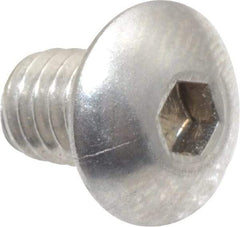 Value Collection - #8-32 UNC Hex Socket Drive, Button Screw - Grade 18-8 Stainless Steel, Uncoated, Fully Threaded, 1/4" Length Under Head - Makers Industrial Supply