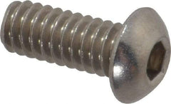 Value Collection - 1/4-20 UNC Hex Socket Drive, Button Screw - Grade 18-8 Stainless Steel, 5/8" Length Under Head - Makers Industrial Supply