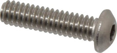 Value Collection - 1/4-20 UNC Hex Socket Drive, Button Screw - Grade 18-8 Stainless Steel, 1" Length Under Head - Makers Industrial Supply