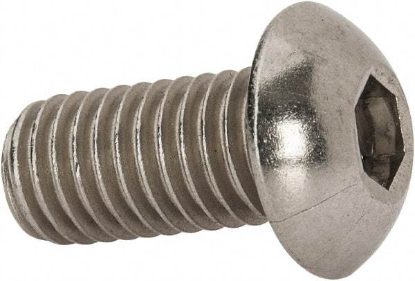 Value Collection - 1/2-13 UNC Hex Socket Drive, Button Screw - Grade 18-8 Stainless Steel, 1" Length Under Head - Makers Industrial Supply