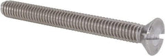 Value Collection - 5/16-18 UNC, 3" OAL Slotted Drive Machine Screw - Flat Head, Grade 18-8 Stainless Steel, Uncoated, Without Washer - Makers Industrial Supply