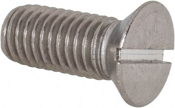 Value Collection - 1/2-13 UNC, 1-1/4" OAL Slotted Drive Machine Screw - Flat Head, Grade 18-8 Stainless Steel, Uncoated, Without Washer - Makers Industrial Supply